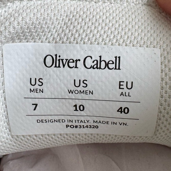 Oliver Cabell Low 1 Off White Leather Suede Sneaker Mens US 7/ Womens 10 EU 40 - Picture 12 of 13